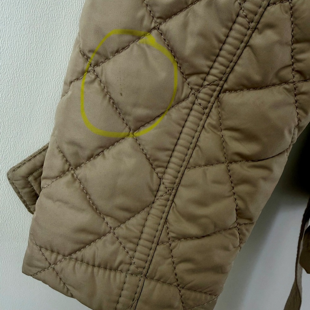 BURBERRY BRIT | Beige Tan Quilted Belted Jacket Gold Hardware XS - Picture 13 of 13